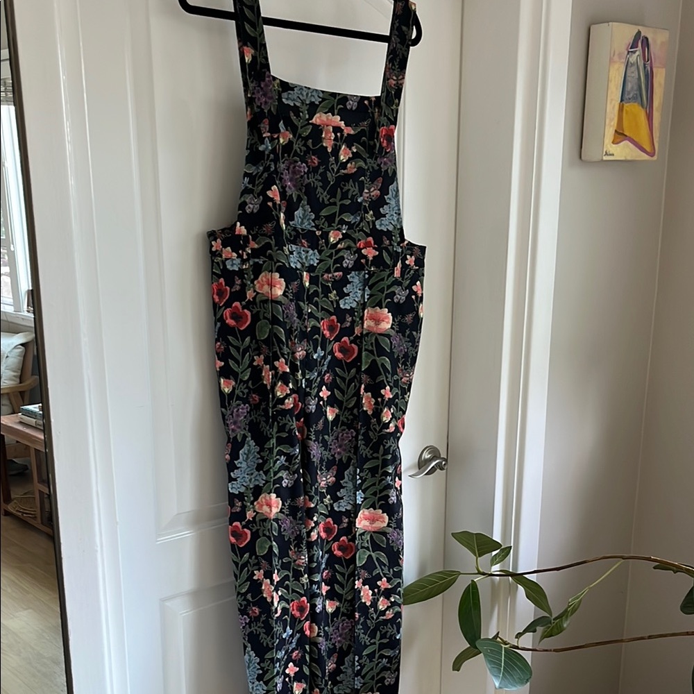 Floral overalls